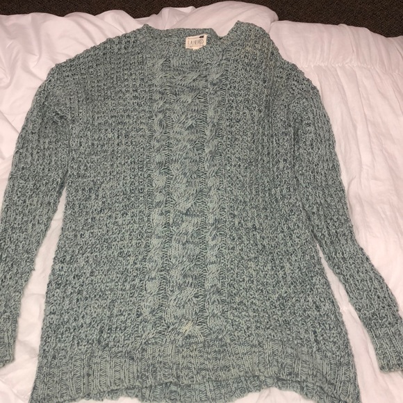 LA heart MEDIUM Ocean Breeze Blue knitted sweater - Picture 3 of 3